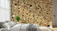 An artistic soft focus mural on minimalist wallpaper., GD5523
