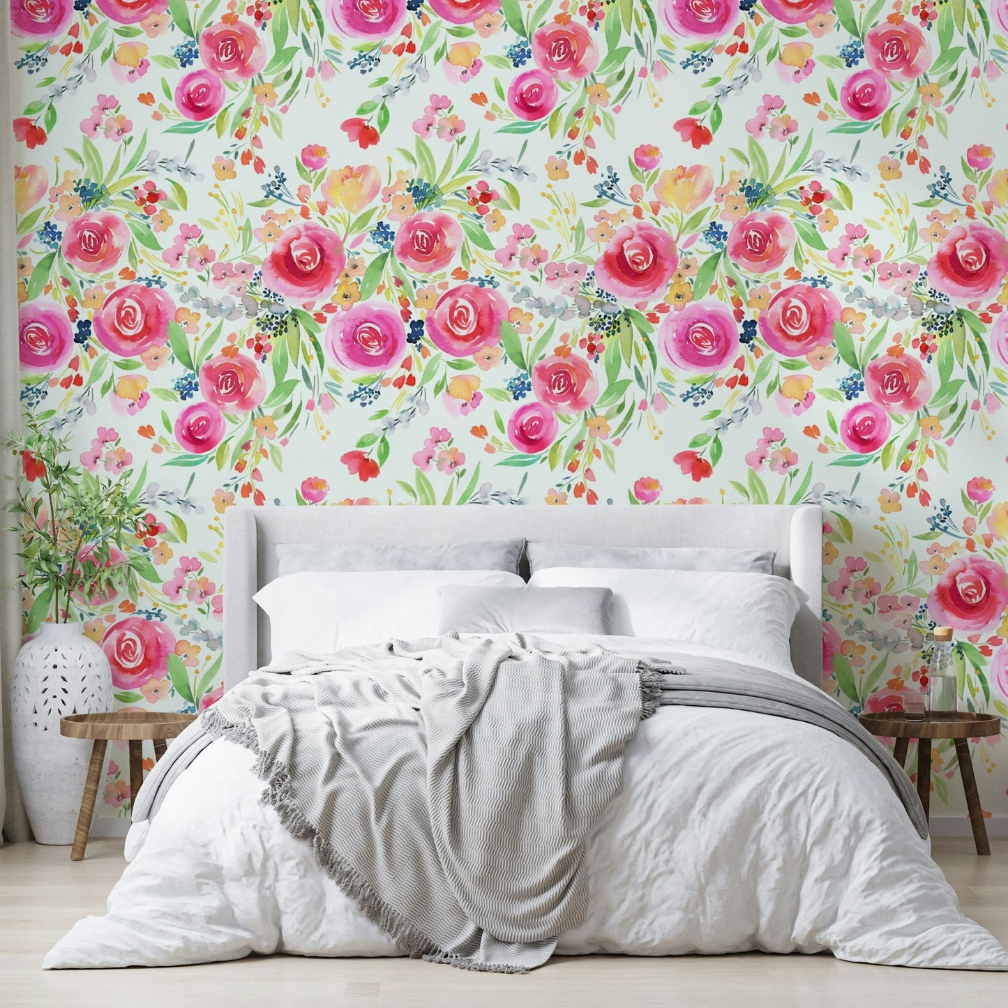 Spectacular nature wallpaper featuring whimsical roses and blooms

