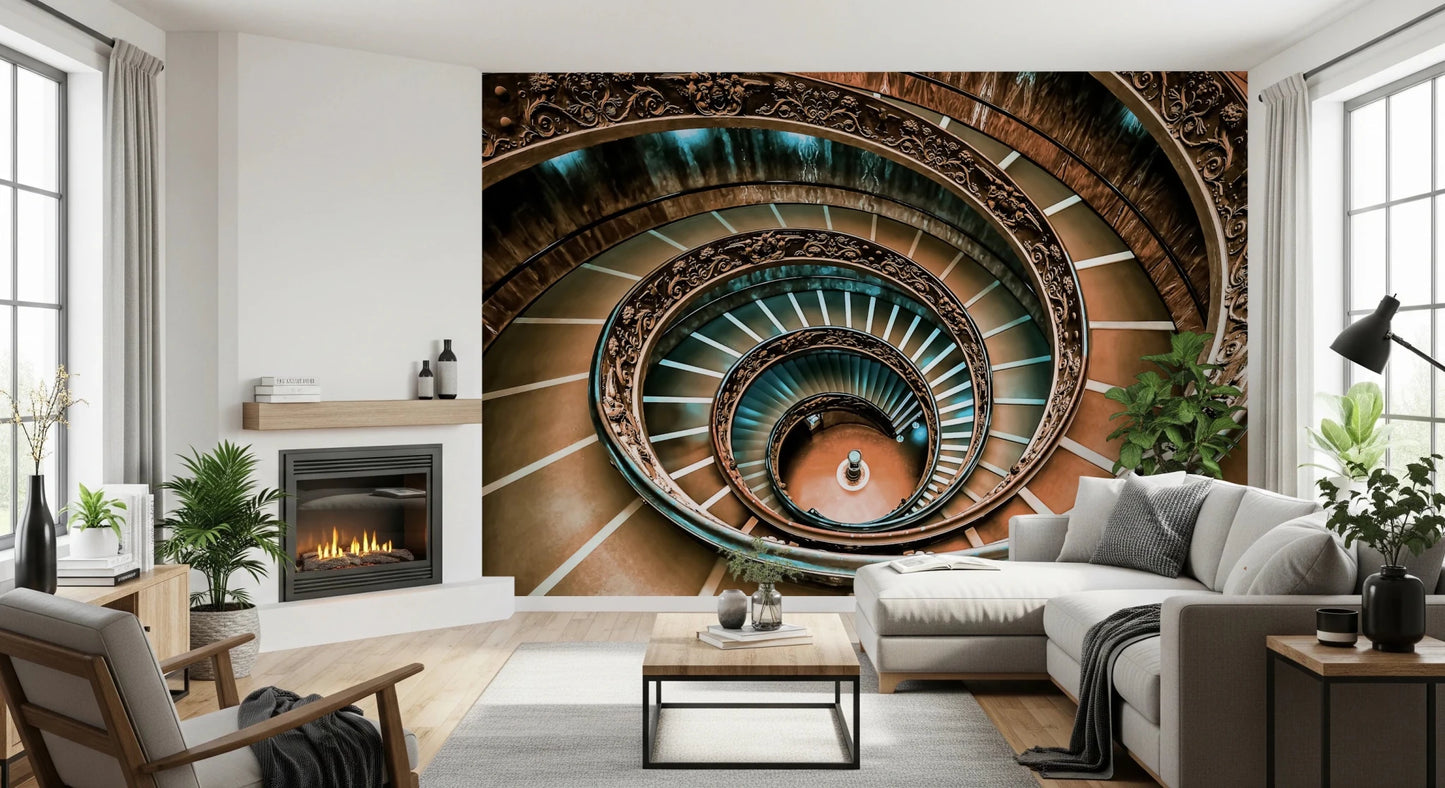 Architectural spiral grandeur mural for hallways., GD8438