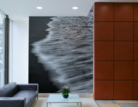 A detail shot of the elegant, flowing lines of the waves.

