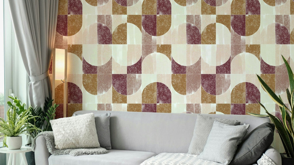 Geometric tile pattern wallpaper. GD2909

