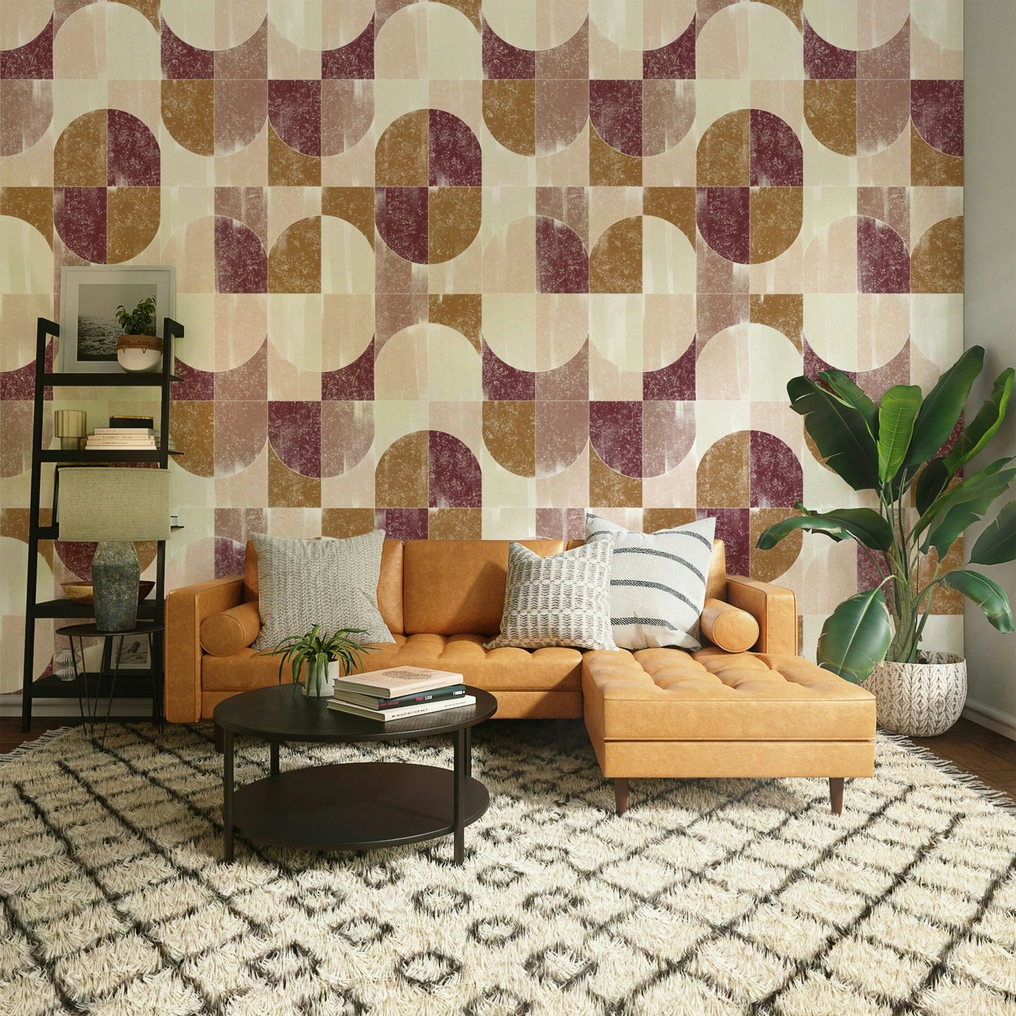 Subtle patterned wall decor.

