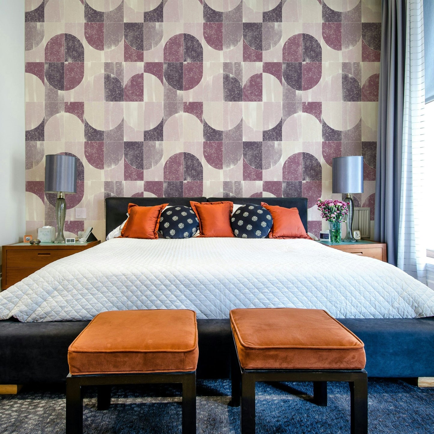 Subtle patterned wall decor.

