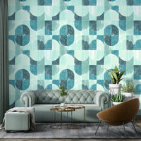 Geometric tile pattern wallpaper.

