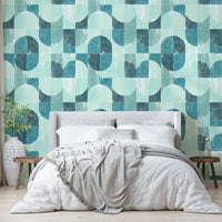 Watery vibes toned wall covering.

