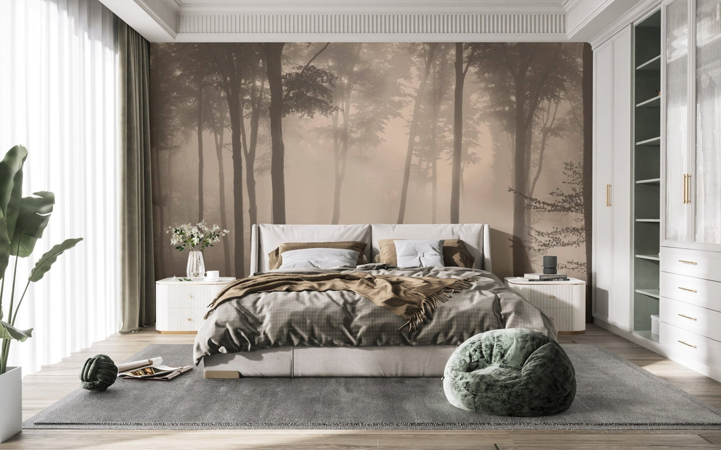 Spooky Haunted Halloween witch wall mural