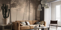 Spooky Haunted Halloween Foggy Forest Wallpaper