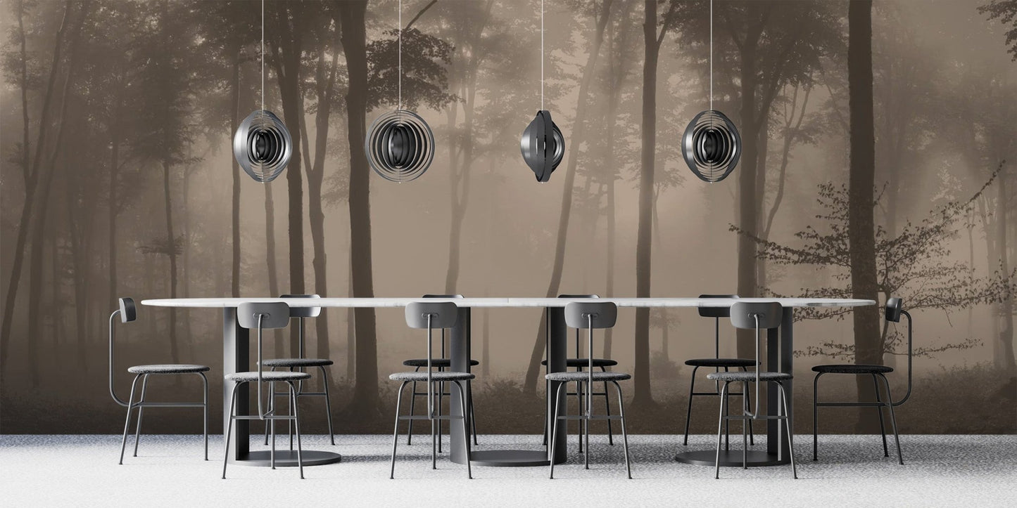 Spooky Haunted Halloween moon mural wallpaper