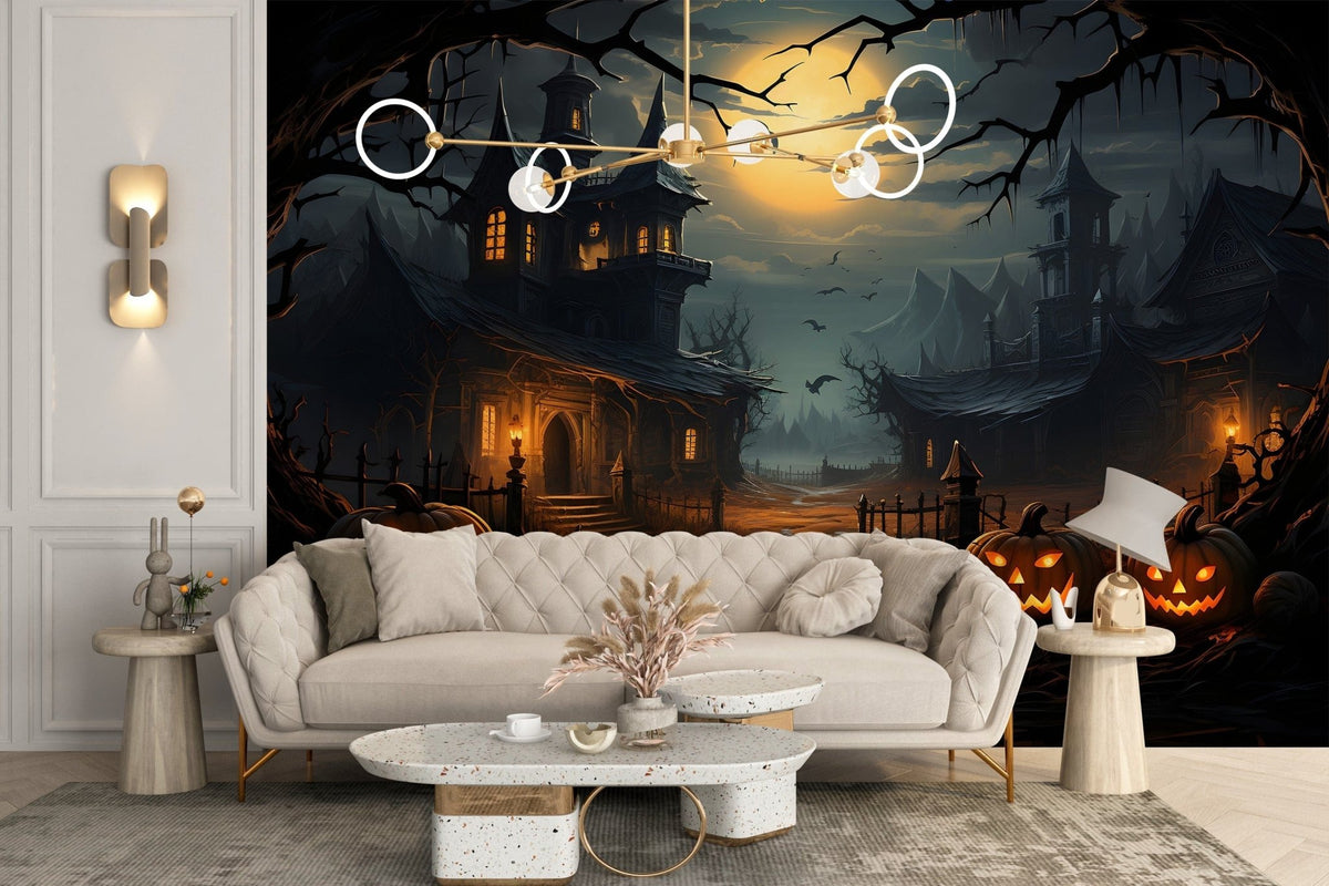 Spooky Haunted House creepy wallpaper   C806
