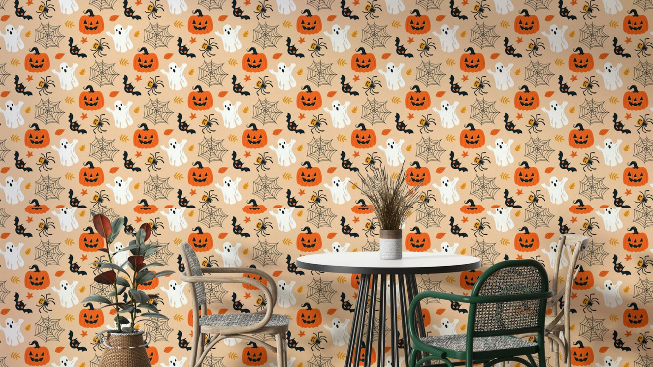 Cute Halloween friends print
