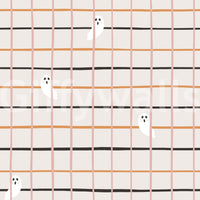 Kooky striped Spooky Season Stripes Wallpaper, wall paper with tiny ghosts.