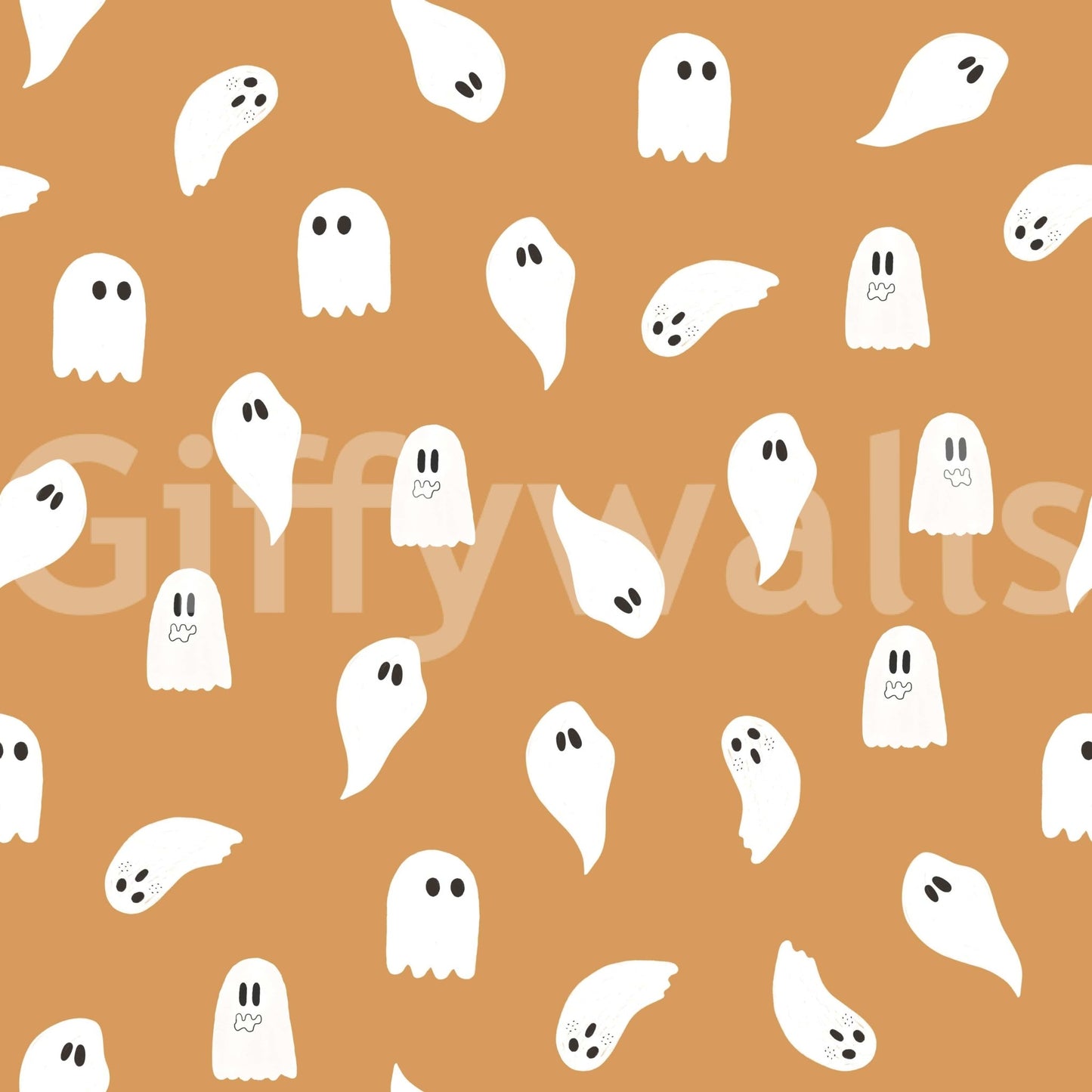 Phantom wall mural, macabre yet cute "Spooky Specters! Wallpaper."