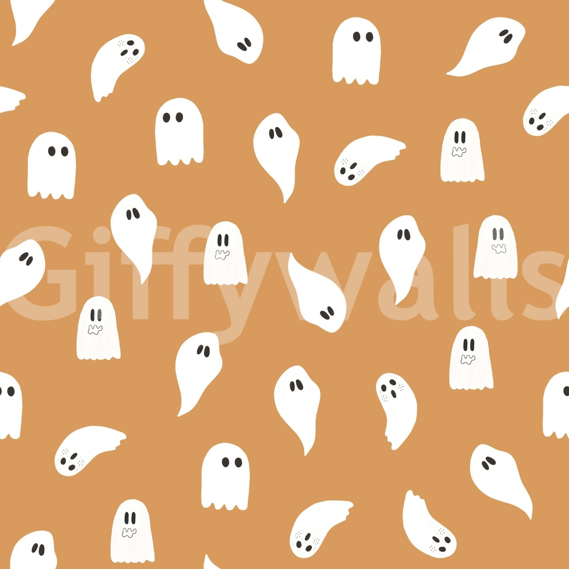 Phantom wall mural, macabre yet cute "Spooky Specters! Wallpaper."