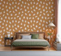 Eerie ghost pattern Spooky Specters! Wallpaper an unearthly design.