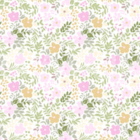 Pale pink, butter yellow, and sage green meet on this summertime wallpaperGD9499