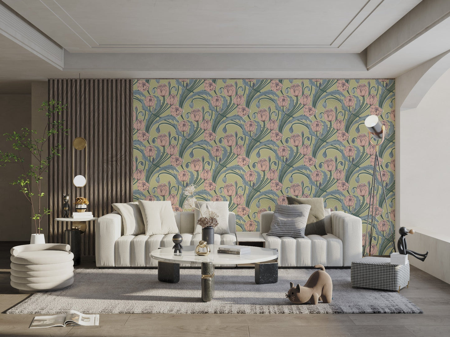 Spring Elegance Floral wallpaper with vibrant blooming patterns.
