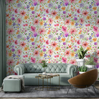 Dahlia flower wallpaper with fresh spring garden vibes

