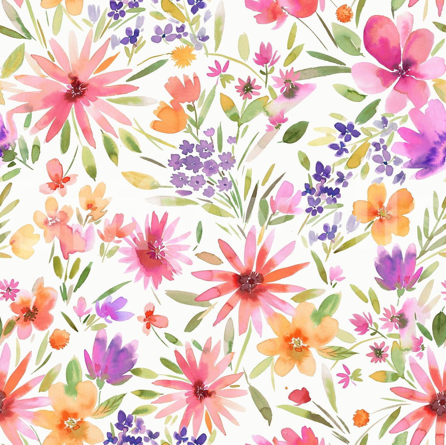 Spring Floral Dahlia Garden Nature Whimsical Wallpaper⁠