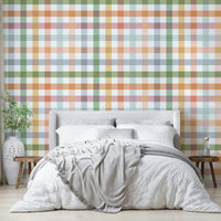 Countryside Gingham Wallpaper Design for Spring and Summer

