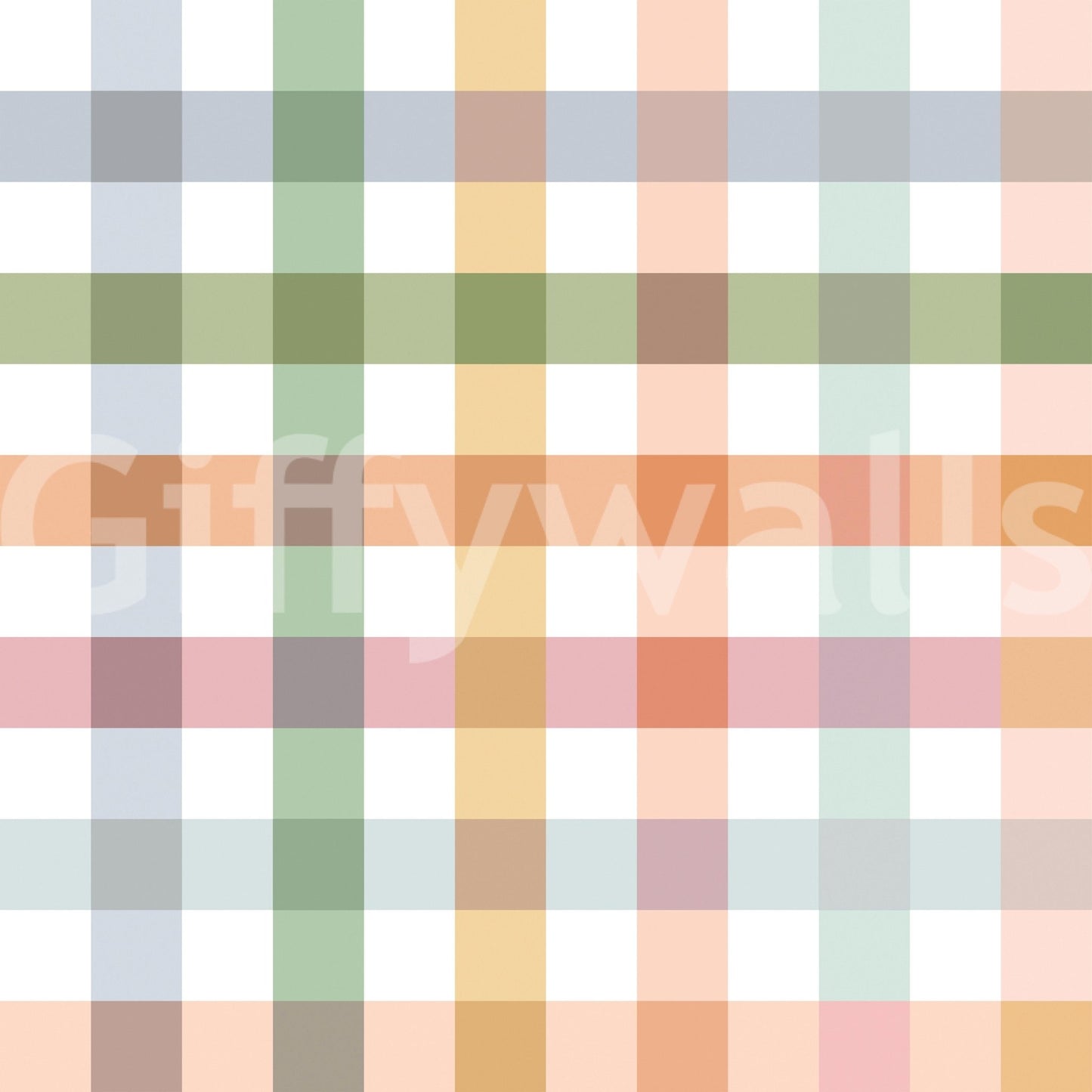 Spring Summer Gingham Geometric Countryside Wallpaper⁠