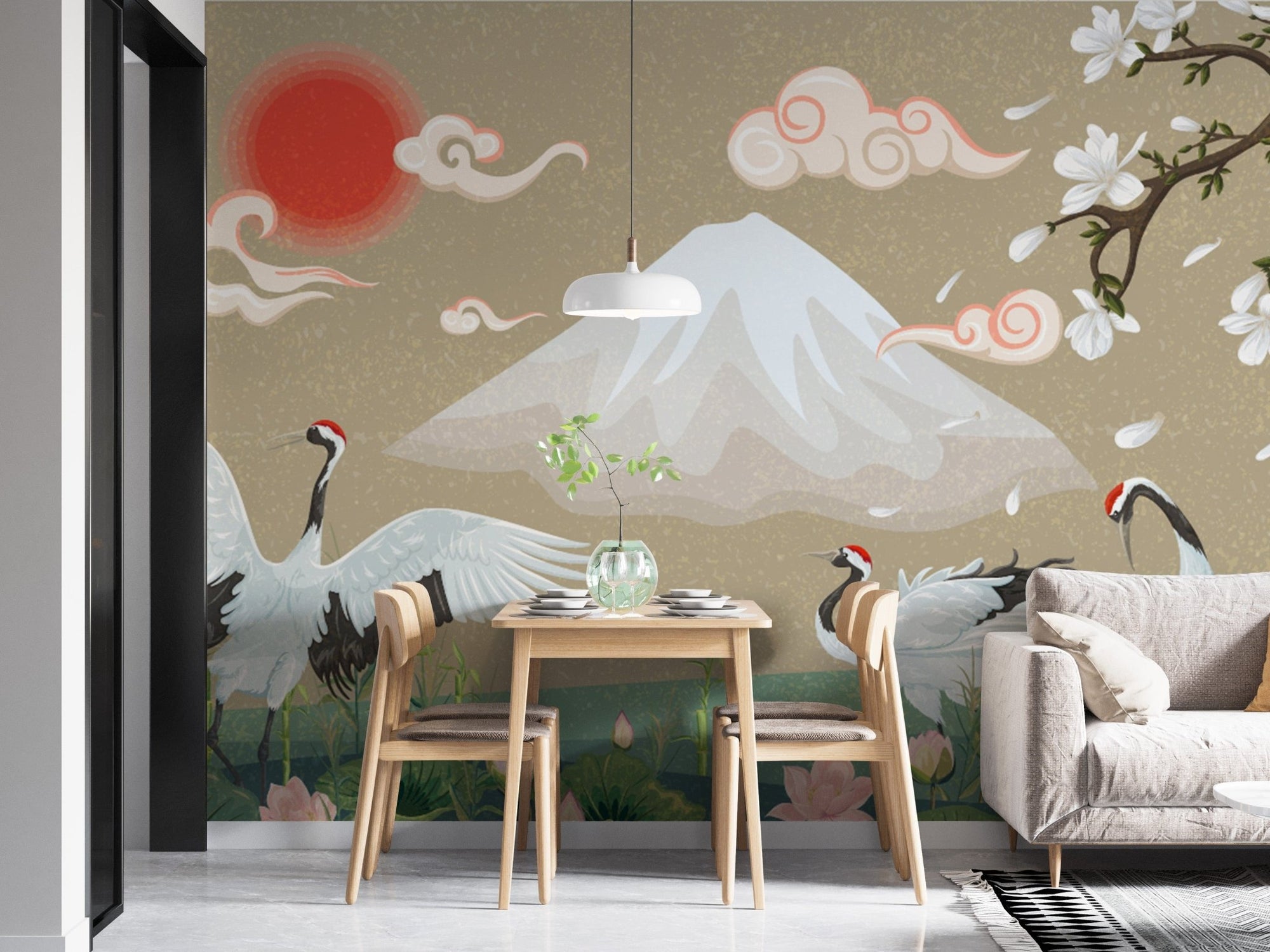 Spring-inspired mountain wallpaper decor A212
