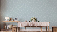 Soft festive spruce branch wallpaper mural