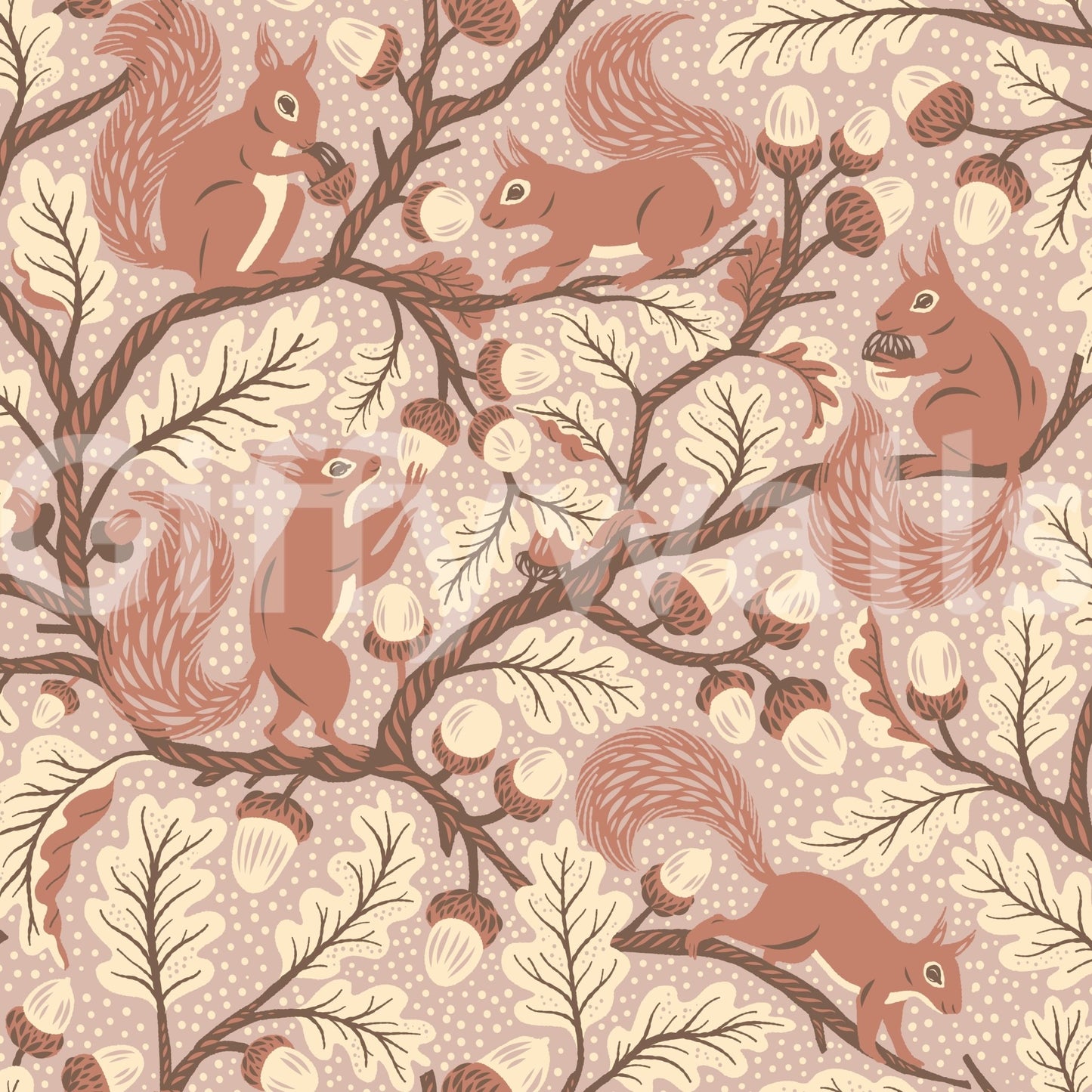 Woodland animal wallpaper for living rooms

