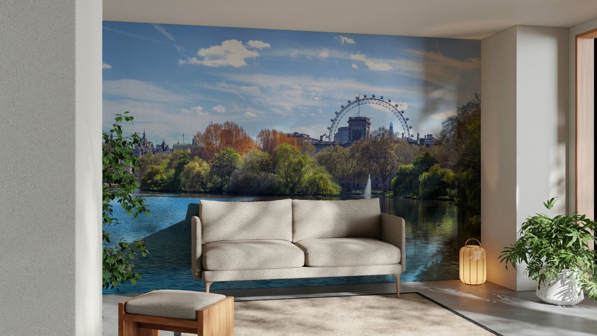 The London Eye and other city buildings are visible in the distance.

