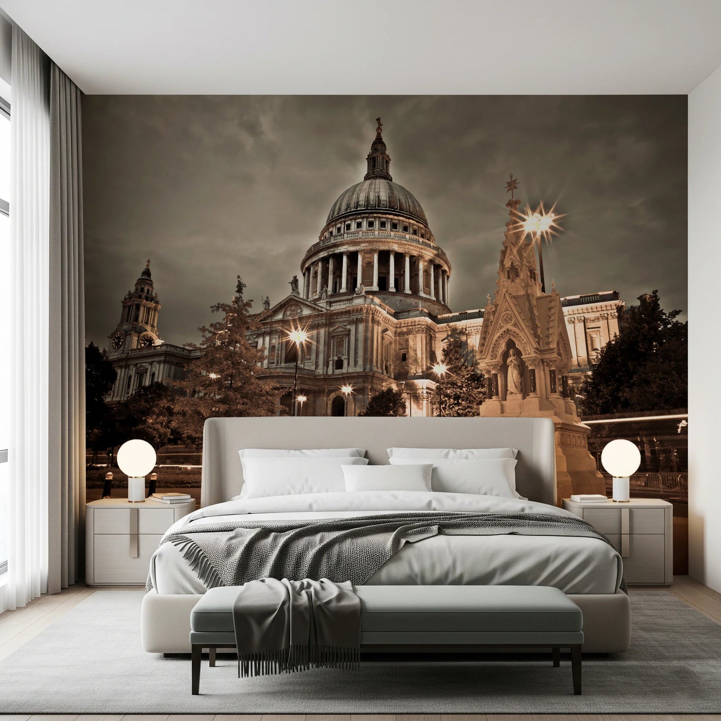 Urban monument shown in St Pauls Sepia wall mural, GD8746