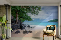 A stunning St Vincent wall mural for a living room.

