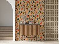 Wall mural, Stacking Retro pattern, architectural figments, charming.