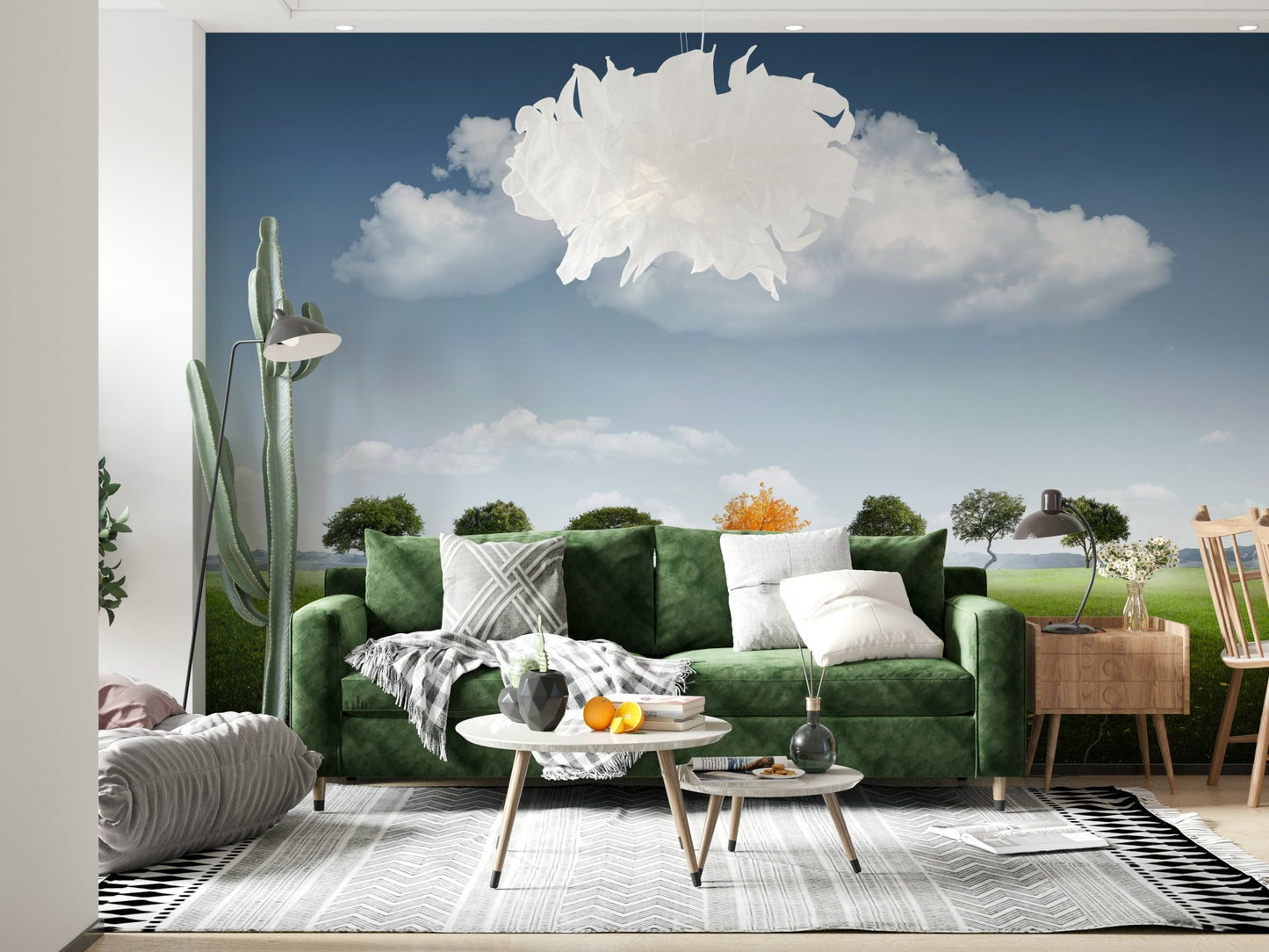 A serene modern pattern wall mural for your decor.