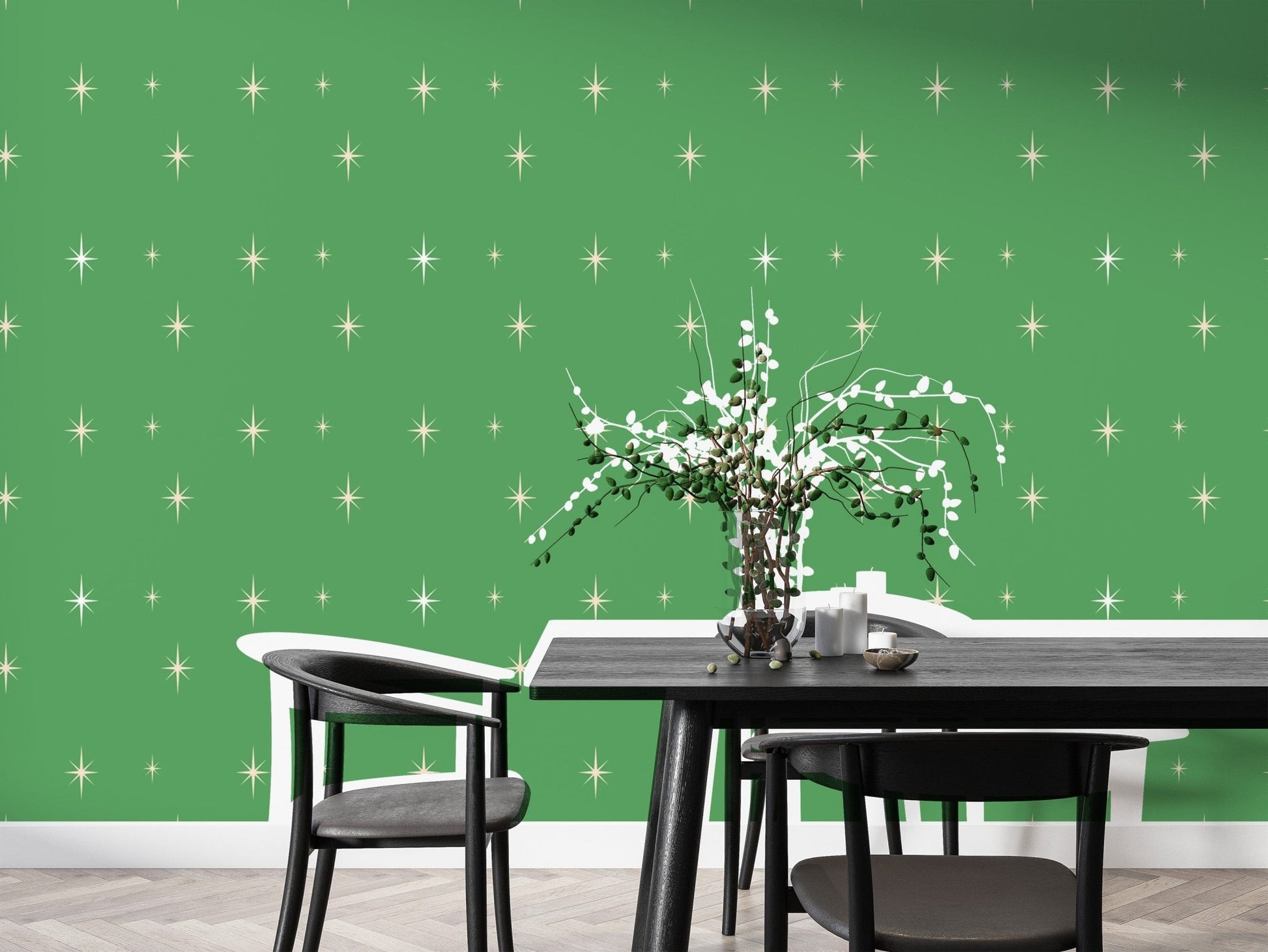 Starburst Green Background Wallpaper with dynamic pattern, SUSCT06