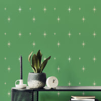 Fresh Starburst Green Background Wallpaper for walls, SUSCT06
