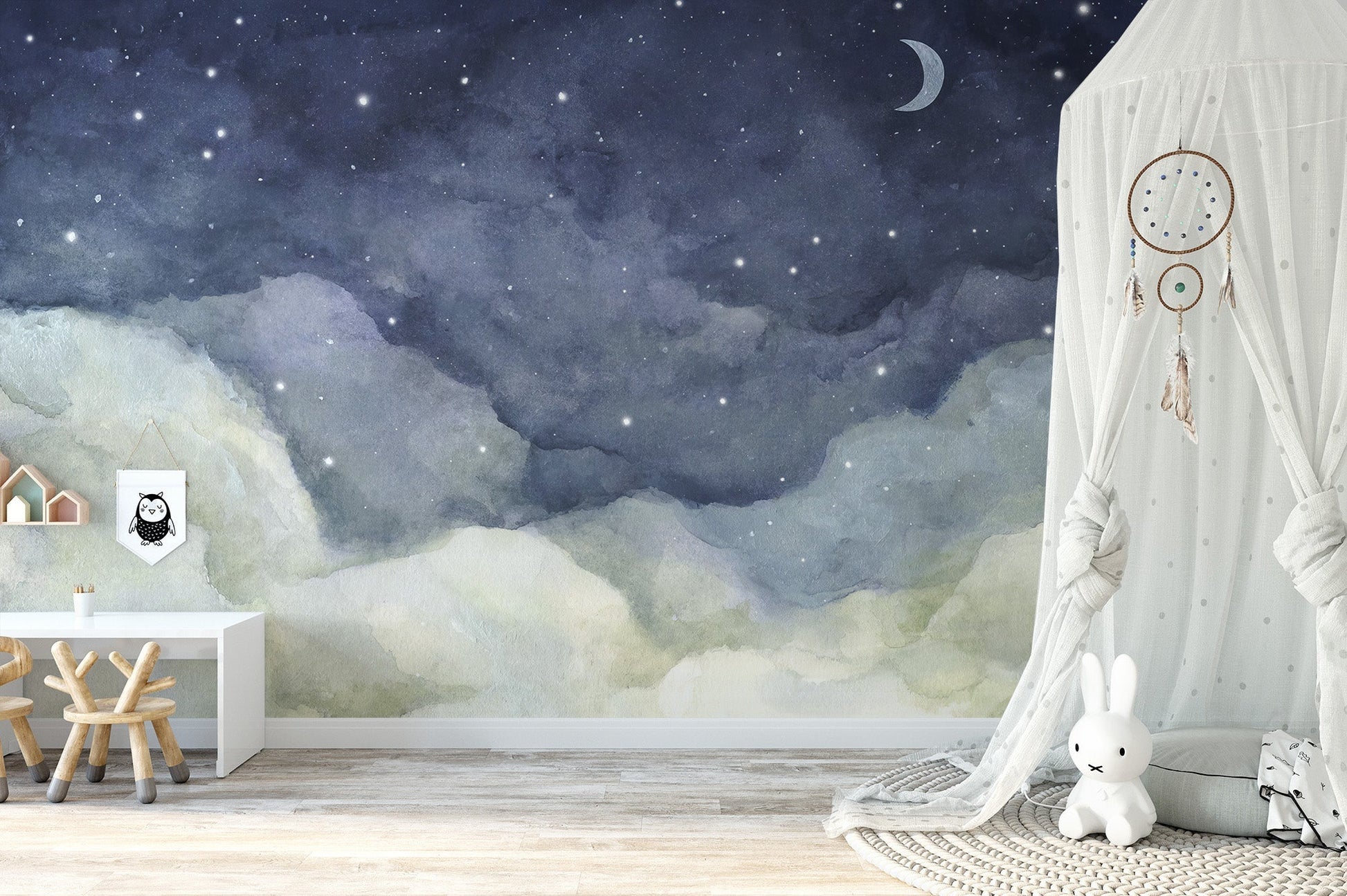 Stardust Veil Wallpaper Mural - Giffywalls