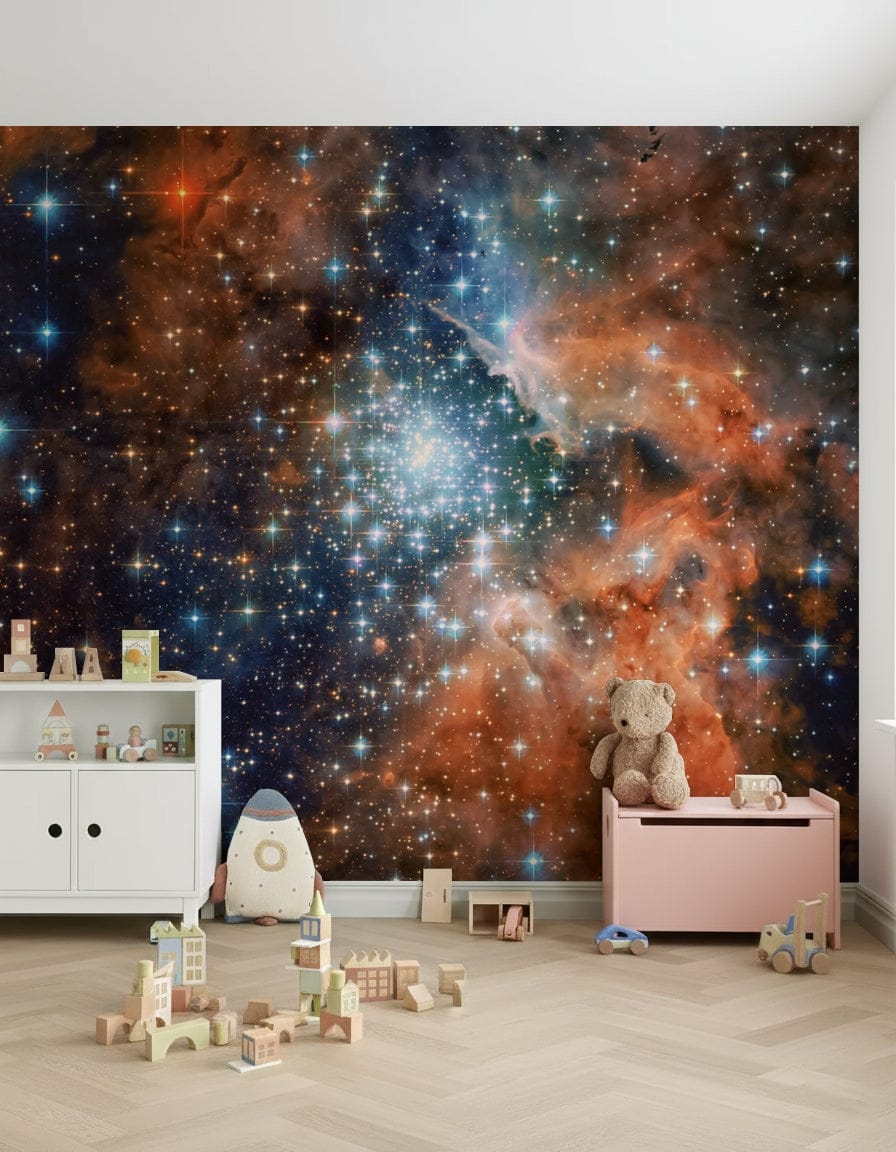 Starlight Vista Wall Mural nebula clouds for a creative studio wallpaper mural