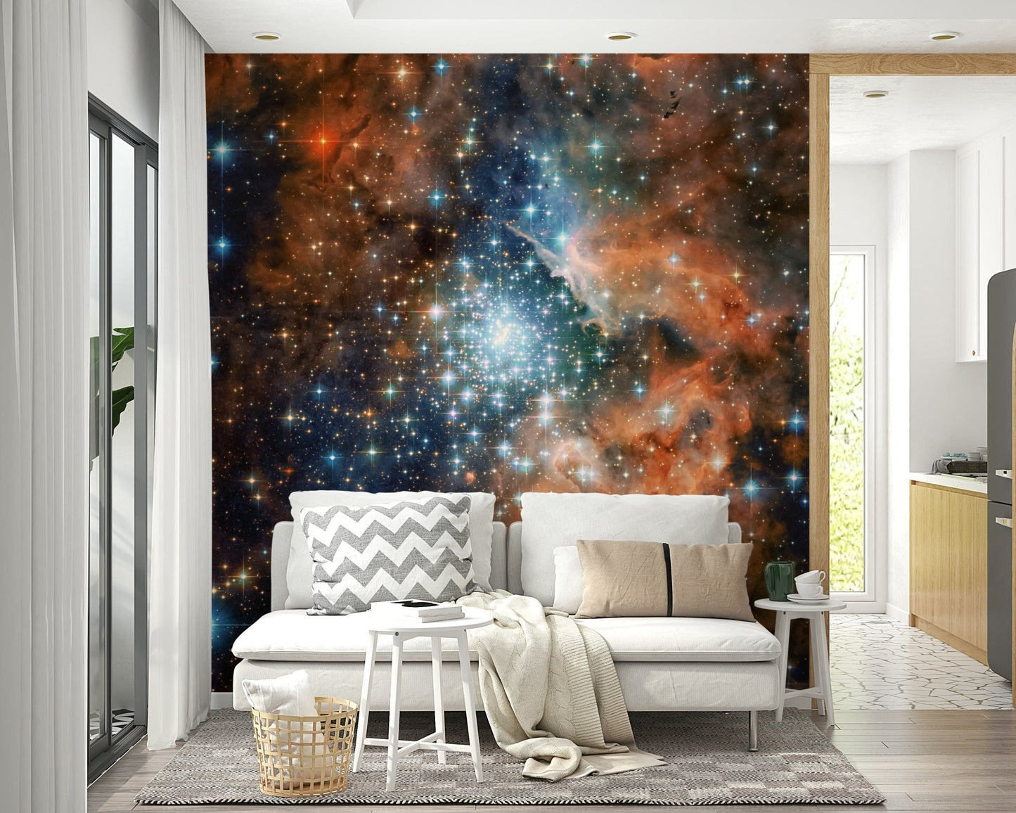 Starlight Vista Wall Mural astronomical pattern for a nursery wallpaper mural, GD7656