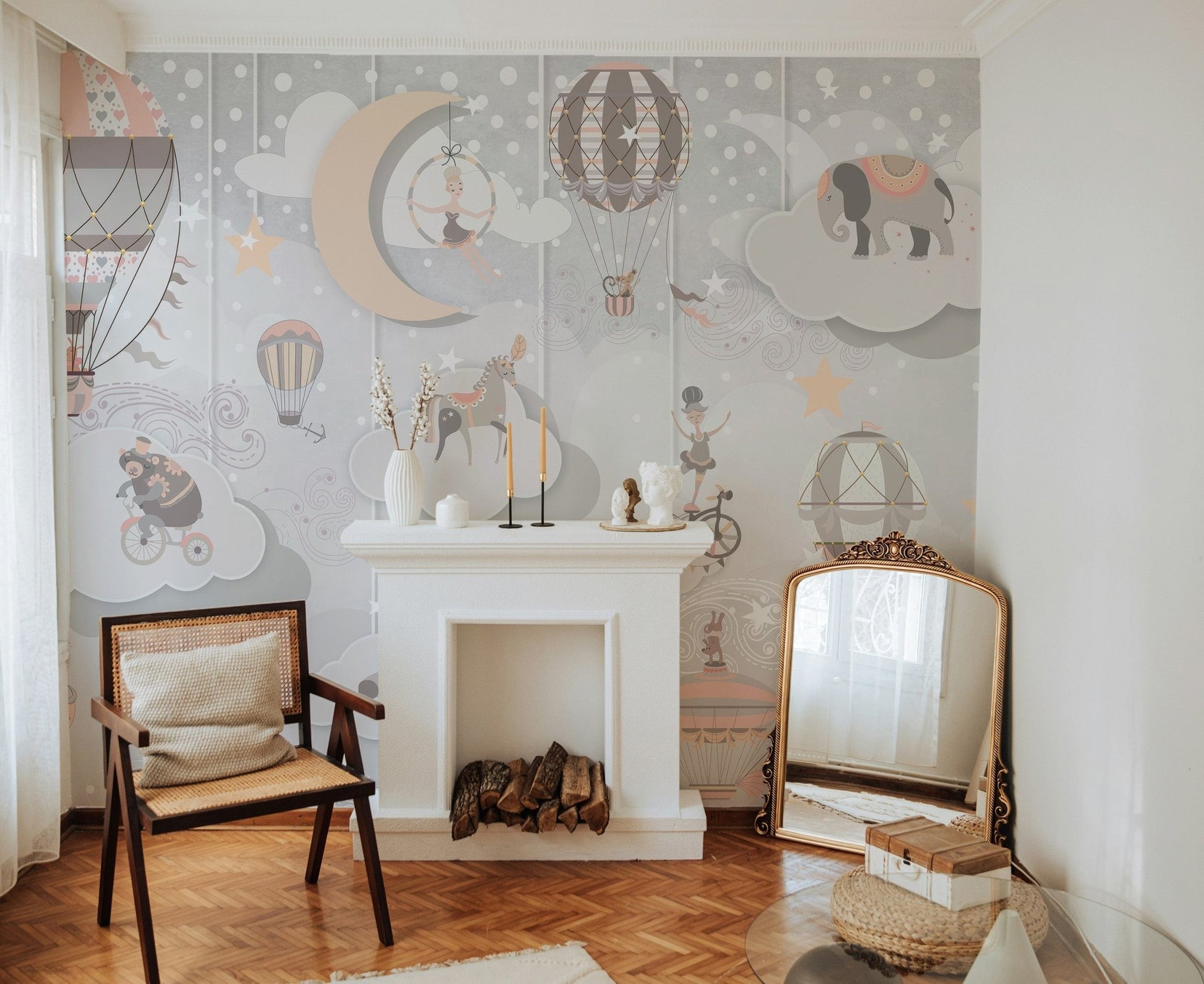 Starry Circus Spectacle Mural - Giffywalls C176