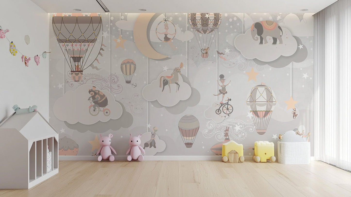 Magical circus wallpaper featuring stars C176