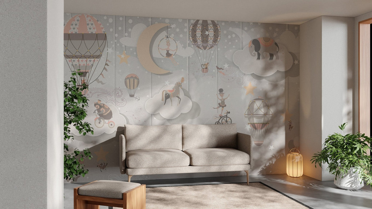 Starry Circus Spectacle Mural - Giffywalls C176
