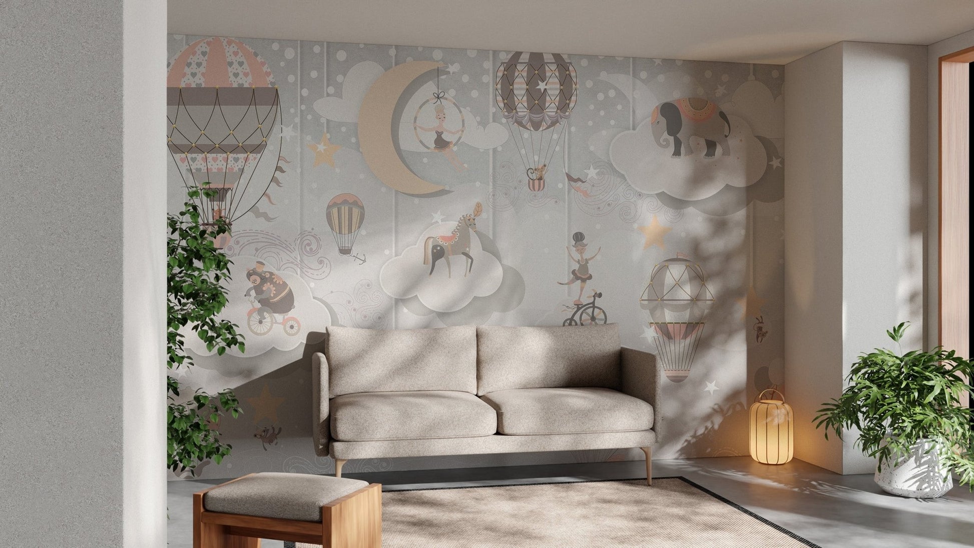 Starry Circus Spectacle Mural - Giffywalls C176