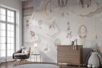 Spectacular starry circus wallpaper for kids C176