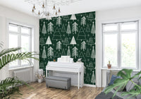 Whimsical Starry Evergreen motif, a charming winter design pattern.