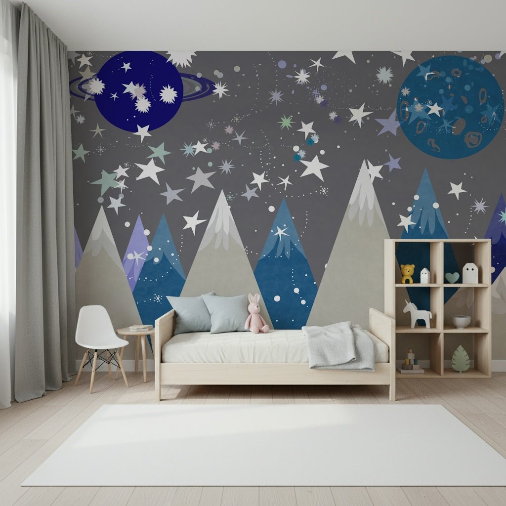 An artistic nature inspired mural for home decor.