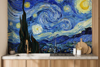 Starry Night Van Gogh Design Wallpaper Mural - Giffywalls A260