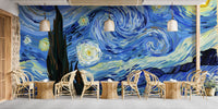 Starry Night Van Gogh Design Wallpaper Mural - Giffywalls A260
