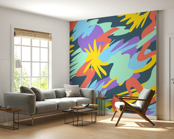 Large starry night Wall Mural transforming a living room space GD5423