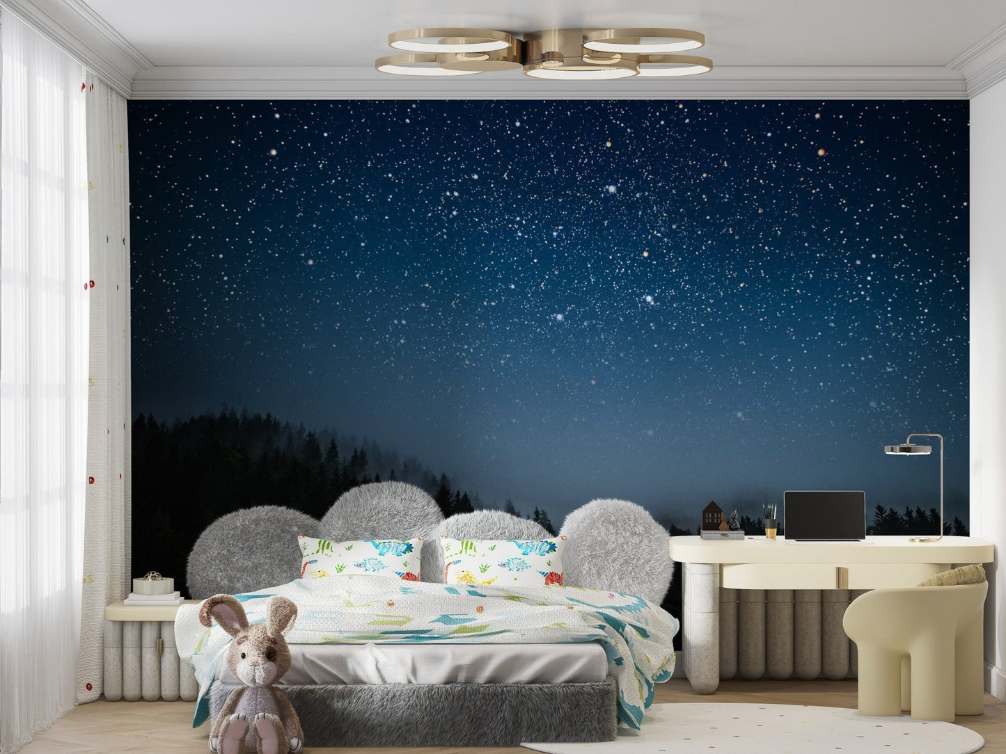 Starry Night Wallpaper Mural for Walls mountain-03