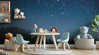 Starry Night Wallpaper Mural - Giffywalls mountain-03