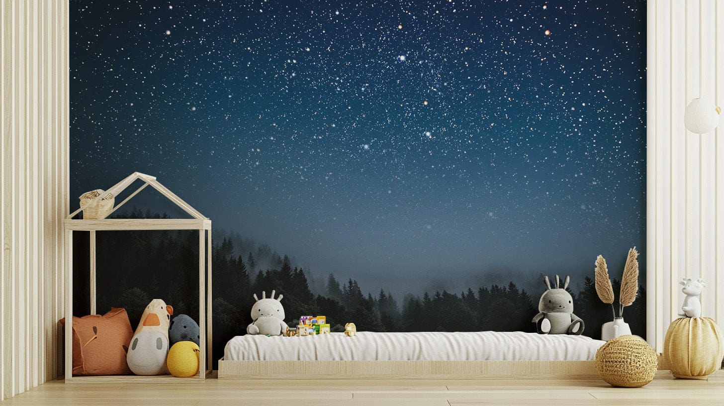 Starry Night Wallpaper Mural - Giffywalls mountain-03
